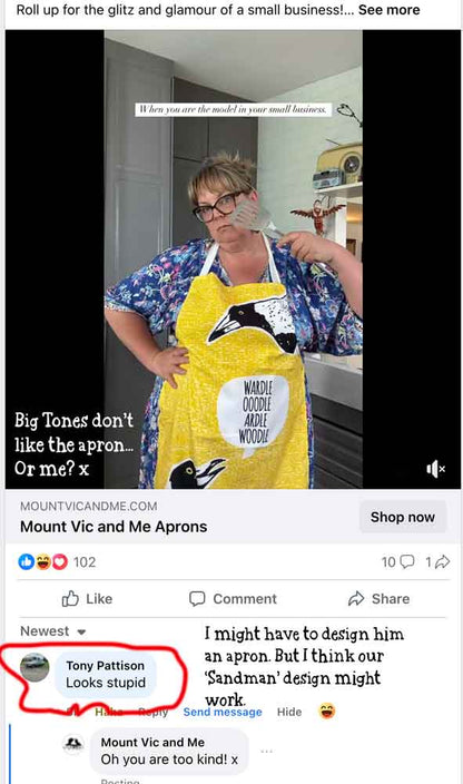 Sandman panel van apron